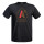 T-shirt SIGNATURE noir logo tan/rouge