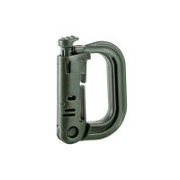Mousqueton D ring avec fixation pour passant M.O.L.L.E. vert olive A10 Equipment Univers Militaire, Univers Outdoor / Buschcraft