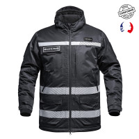 DISPO EN PRÉ COMMANDE Parka Hardshell SÉCU ONE WF 150 HV TAPE Sécurité Privée noir