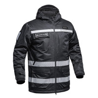 DISPO EN PRÉ COMMANDE   Parka Hardshell SÉCU ONE WF 150 HV TAPE Sécurité Privée noir