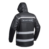 DISPO EN PRÉ COMMANDE   Parka Hardshell SÉCU ONE WF 150 HV TAPE Sécurité Privée noir