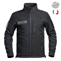 DISPO EN PRÉ COMMANDE Veste Softshell SÉCU ONE flap Sécurité Privée noir