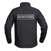 DISPO EN PRÉ COMMANDE Veste Softshell SÉCU ONE flap Sécurité Privée noir