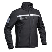 DISPO EN PRÉ COMMANDE Veste Softshell SÉCU ONE HV TAPE Sécurité Privée noir