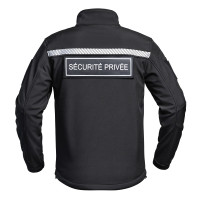 DISPO EN PRÉ COMMANDE Veste Softshell SÉCU ONE HV TAPE Sécurité Privée noir