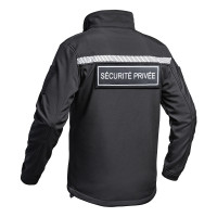 DISPO EN PRÉ COMMANDE Veste Softshell SÉCU ONE HV TAPE Sécurité Privée noir