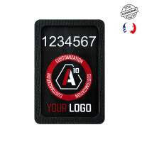 DISPO EN PRÉ COMMANDE   Porte n° d'identification + logo velcro poitrine SÉCU ONE noir