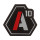 Patch SIGNATURE logo A10 brodé blanc/rouge 