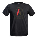 T-shirt SIGNATURE black logo olive green/red Army, Law enforcement, Outdoor / Buschcraft, Private Security, Sport Shooting