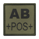 Blood patch AB+ embroidered olive green
