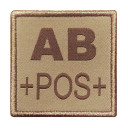 Blood patch AB+ embroidered tan