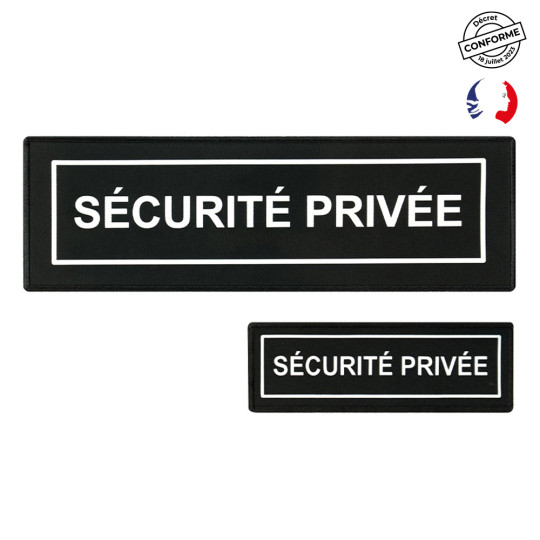 Chest + back patches SECU ONE Sécurité Privée black