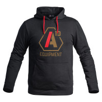 Hoodie A10 noir logos tan/rouge A10 Equipment Army, Law enforcement, Outdoor / Buschcraft, Private Security, Sport Shooting
