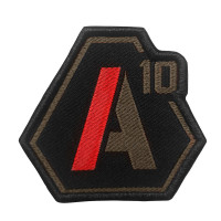 Patch A10 brodé vert olive/rouge sur tissu noir A10 Equipment Army, Law enforcement, Outdoor / Buschcraft, Private Security, Sport Shooting