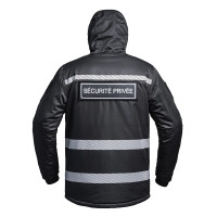 Hardshell Parka SECU ONE WF 150 HV TAPE Sécurité Privée black