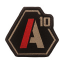 Patch SIGNATURE logo A10 embroidered tan/red Army, Law enforcement, Outdoor / Buschcraft, Private Security, Sport Shooting