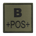 Blood patch B+ embroidered olive green