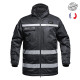 DISPO EN PRÉ COMMANDE   Parka Hardshell SÉCU ONE WF 150 HV TAPE Sécurité Privée noir